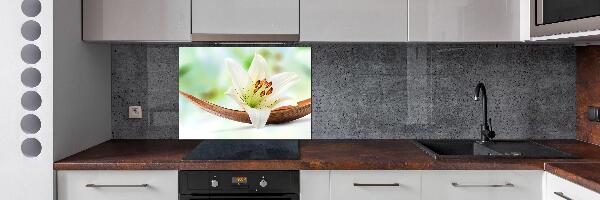 Glazen achterwand keuken Lelie