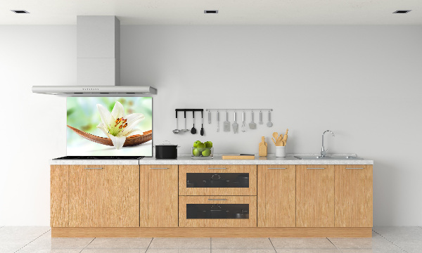 Glazen achterwand keuken Lelie