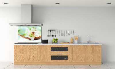 Glazen achterwand keuken Lelie