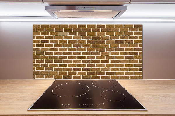 Spatscherm keuken Bakstenen muur