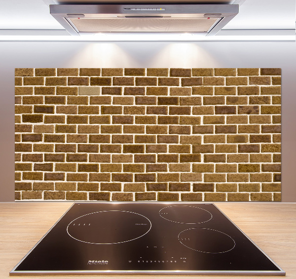 Spatscherm keuken Bakstenen muur