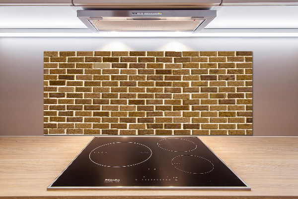 Spatscherm keuken Bakstenen muur