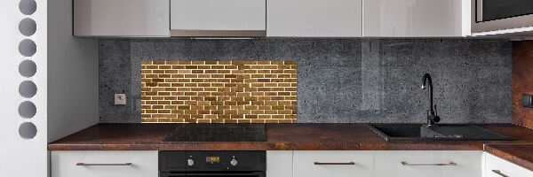Spatscherm keuken Bakstenen muur