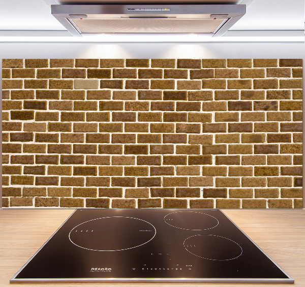 Spatscherm keuken Bakstenen muur