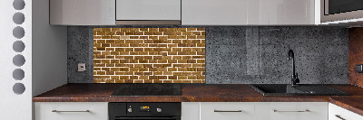 Spatscherm keuken Bakstenen muur