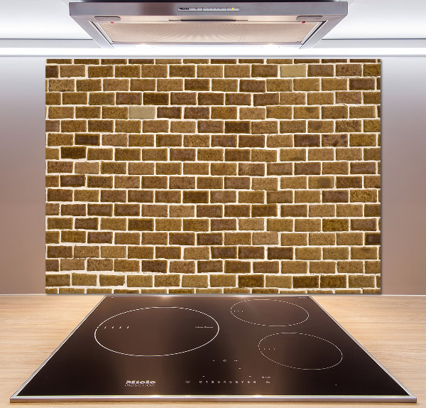 Spatscherm keuken Bakstenen muur