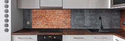 Spatplaat keuken Bakstenen muur