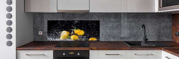 Glazen achterwand keuken Citroenen en water