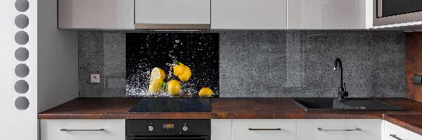 Glazen achterwand keuken Citroenen en water