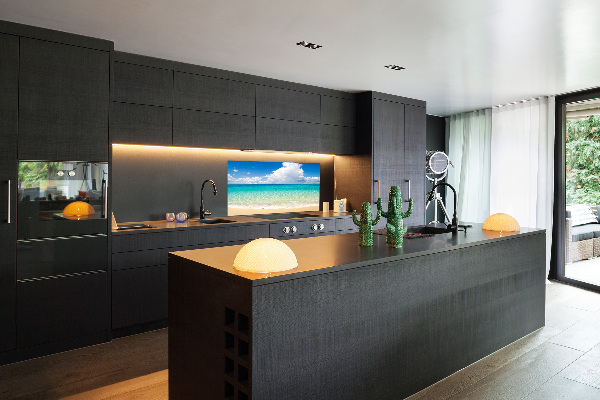 Spatscherm keuken Paradijsstrand