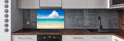 Spatscherm keuken Paradijsstrand