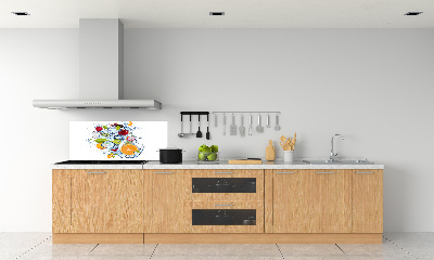 Achterwand keuken Fruit en ijs