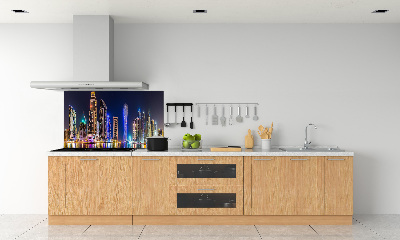 Spatplaat keuken Dubai 's nachts