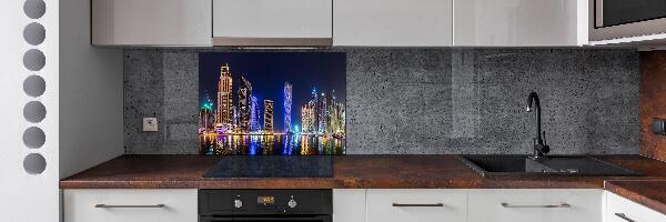 Spatplaat keuken Dubai 's nachts