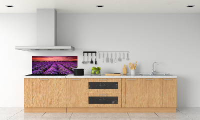 Glazen achterwand keuken Lavendelveld