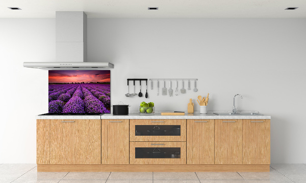 Glazen achterwand keuken Lavendelveld