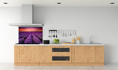 Glazen achterwand keuken Lavendelveld