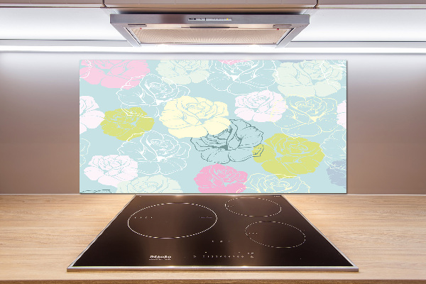 Spatplaat keuken Rozen