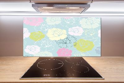 Spatplaat keuken Rozen