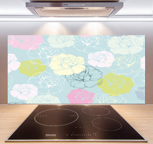 Spatplaat keuken Rozen