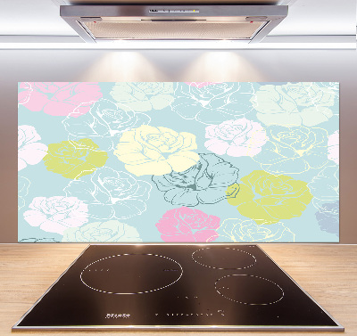 Spatplaat keuken Rozen