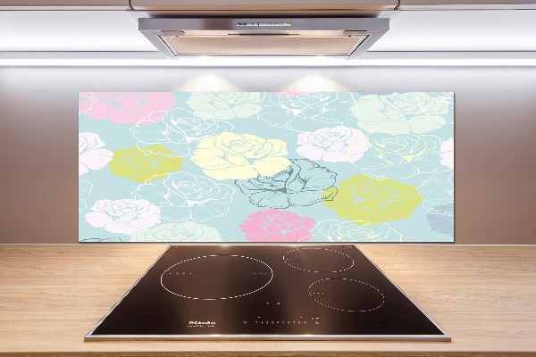 Spatplaat keuken Rozen
