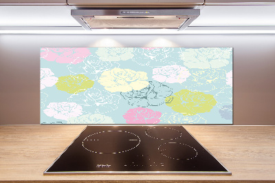 Spatplaat keuken Rozen