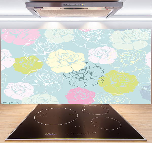 Spatplaat keuken Rozen