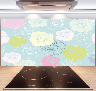 Spatplaat keuken Rozen