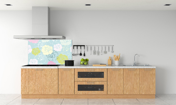 Spatplaat keuken Rozen