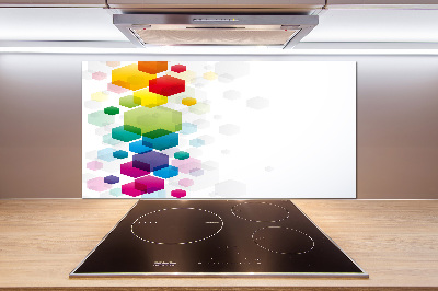 Achterwand keuken Kleurrijke kubussen