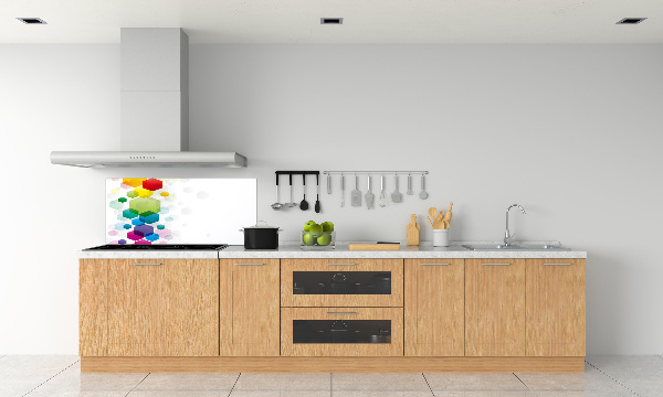 Achterwand keuken Kleurrijke kubussen