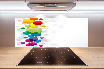 Achterwand keuken Kleurrijke kubussen