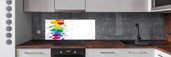 Achterwand keuken Kleurrijke kubussen