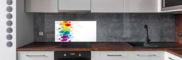 Achterwand keuken Kleurrijke kubussen