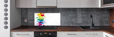 Achterwand keuken Kleurrijke kubussen