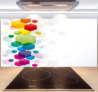 Achterwand keuken Kleurrijke kubussen