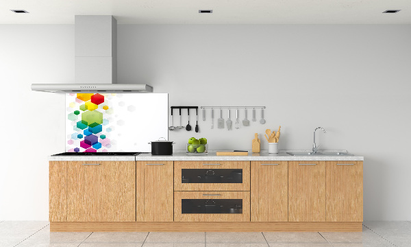 Achterwand keuken Kleurrijke kubussen