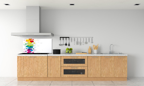 Achterwand keuken Kleurrijke kubussen