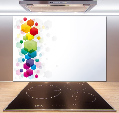 Achterwand keuken Kleurrijke kubussen