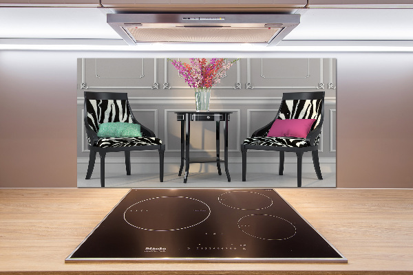 Spatscherm keuken Twee stoelen