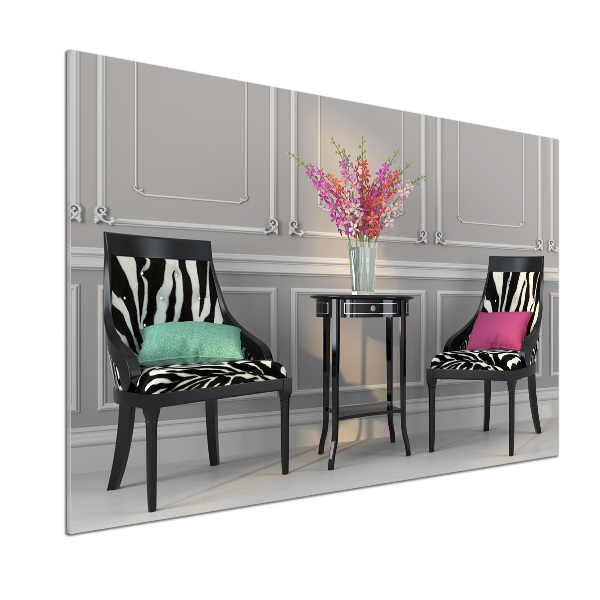 Panel dekor szkło Dwa krzesła
