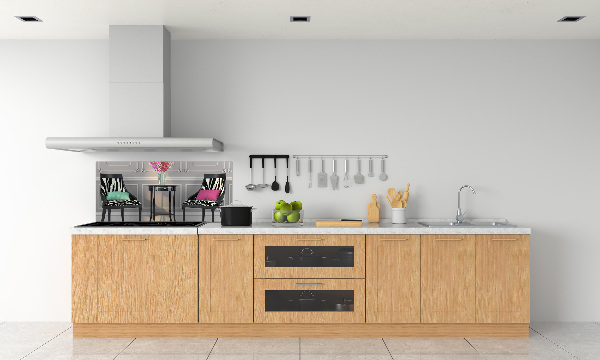 Spatscherm keuken Twee stoelen