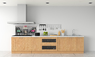 Spatscherm keuken Twee stoelen