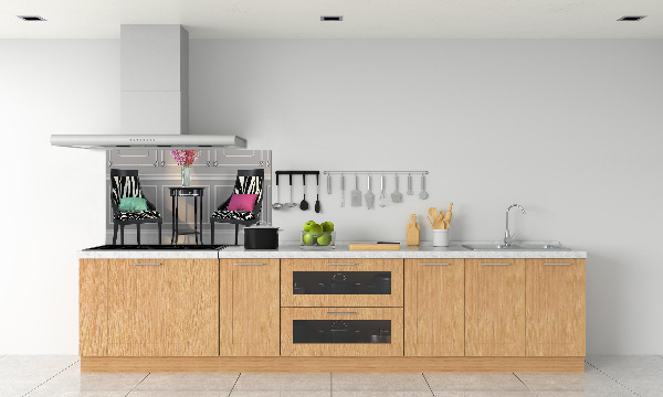 Spatscherm keuken Twee stoelen