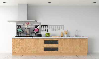 Spatscherm keuken Twee stoelen