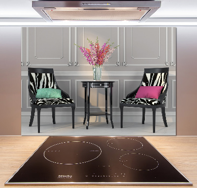 Spatscherm keuken Twee stoelen