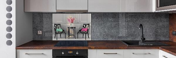 Spatscherm keuken Twee stoelen