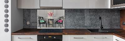 Panel dekor szkło Dwa krzesła