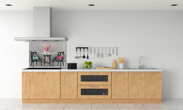 Spatscherm keuken Twee stoelen